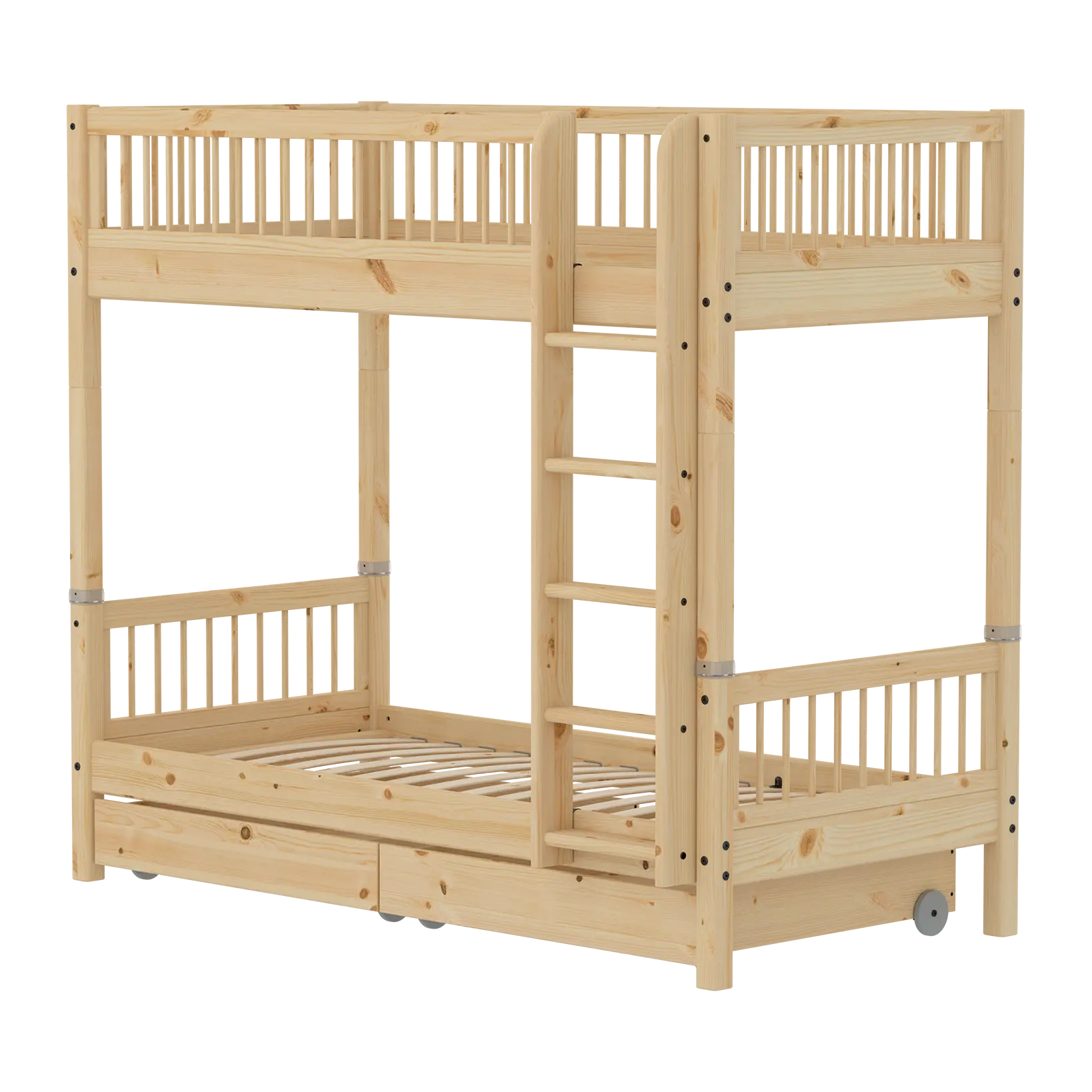 High Bunk Bed with Storage, 90x200 cm, Pine BUNKBED 200 flexa-com.myshopify.com