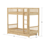 High Bunk Bed with Storage, 90x200 cm, Pine BUNKBED 200 flexa-com.myshopify.com