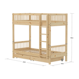 High Bunk Bed with Storage, 90x200 cm, Pine BUNKBED 200 flexa-com.myshopify.com