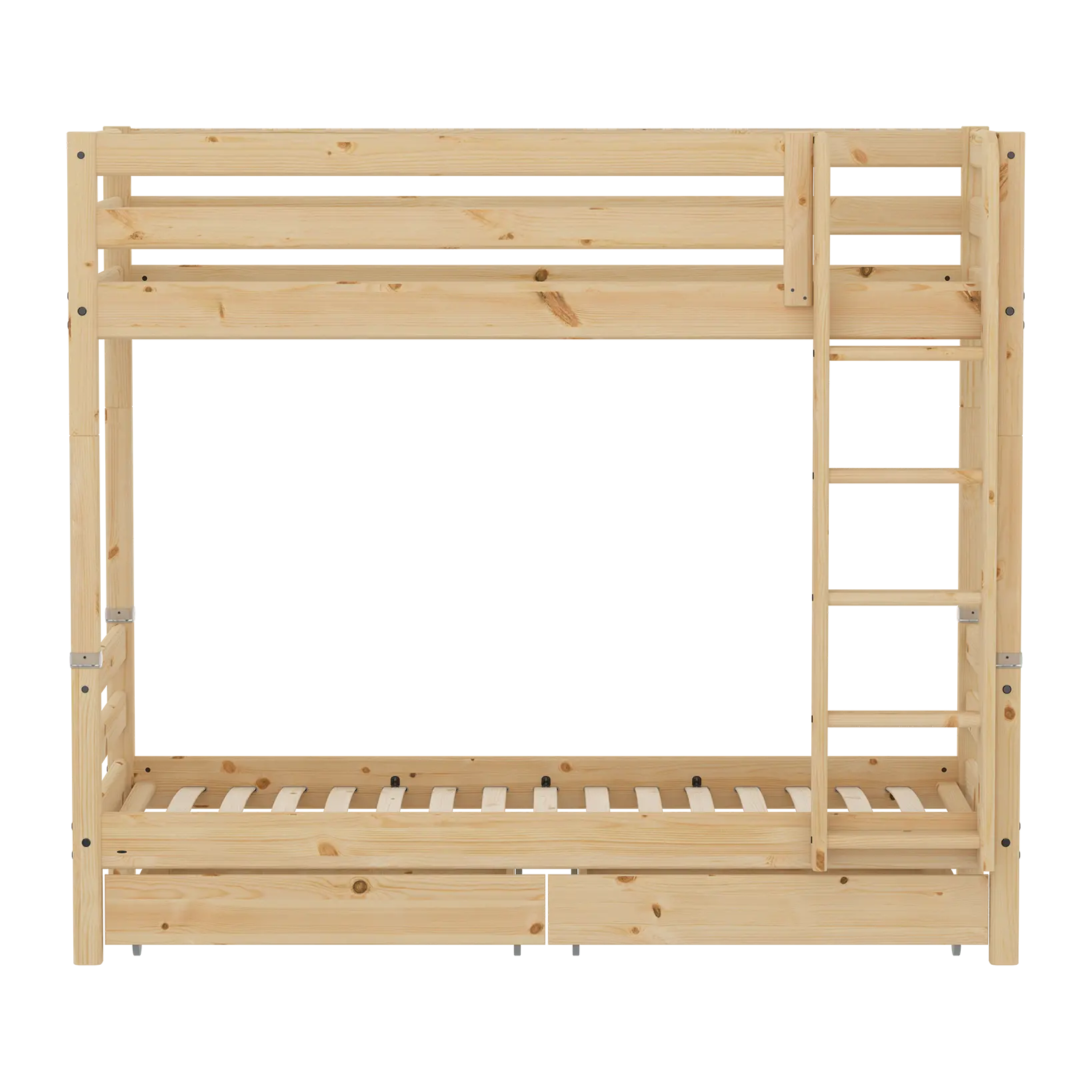 High Bunk Bed with Storage, 90x200 cm, Pine BUNKBED 200 flexa-com.myshopify.com