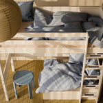 High bed with sofa and sofa mattress, 90x200 cm HIGHBED 90X200 flexa-com.myshopify.com