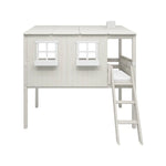Mid-High Bed with House, Ladder and Safety Rail, 90x200 cm, White MID_HIGH-BED 200 flexa-com.myshopify.com