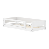 Montessori Bed with Crossbar Safety Rail, 90x200 cm, White MONTESSORI 90X200 flexa-com.myshopify.com