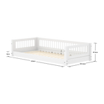 Montessori Bed with Crossbars, 90x200 cm, White MONTESSORI 90X200 flexa-com.myshopify.com