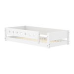 Montessori Bed with Front Safety Rail, 90x200 cm, White MONTESSORI 90X200 flexa-com.myshopify.com