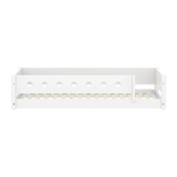 Montessori Bed with Front Safety Rail, 90x200 cm, White MONTESSORI 90X200 flexa-com.myshopify.com