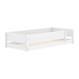 Montessori Bed with Front Safety Rail Grooves, 90x200 cm, White MONTESSORI 90X200 flexa-com.myshopify.com