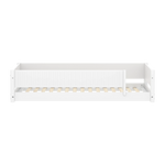 Montessori Bed with Front Safety Rail Grooves, 90x200 cm, White MONTESSORI 90X200 flexa-com.myshopify.com