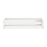 Montessori Bed with Front Safety Rail Grooves, 90x200 cm, White MONTESSORI 90X200 flexa-com.myshopify.com
