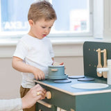Pot & Pan, 5 pcs, Handpainted, Green PLAY ACTIVE flexa-com.myshopify.com