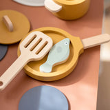 Pot & Pan, 5 pcs, Handpainted, Yellow PLAY ACTIVE flexa-com.myshopify.com