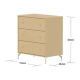 SAGA Chest, 3 drawer, Sand CHEST ACTIVE flexa-com.myshopify.com