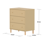 SAGA Chest, 3 drawer, Sand CHEST ACTIVE flexa-com.myshopify.com