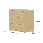 SAGA Chest, 3 drawer, Sand with Grooves CHEST ACTIVE flexa-com.myshopify.com