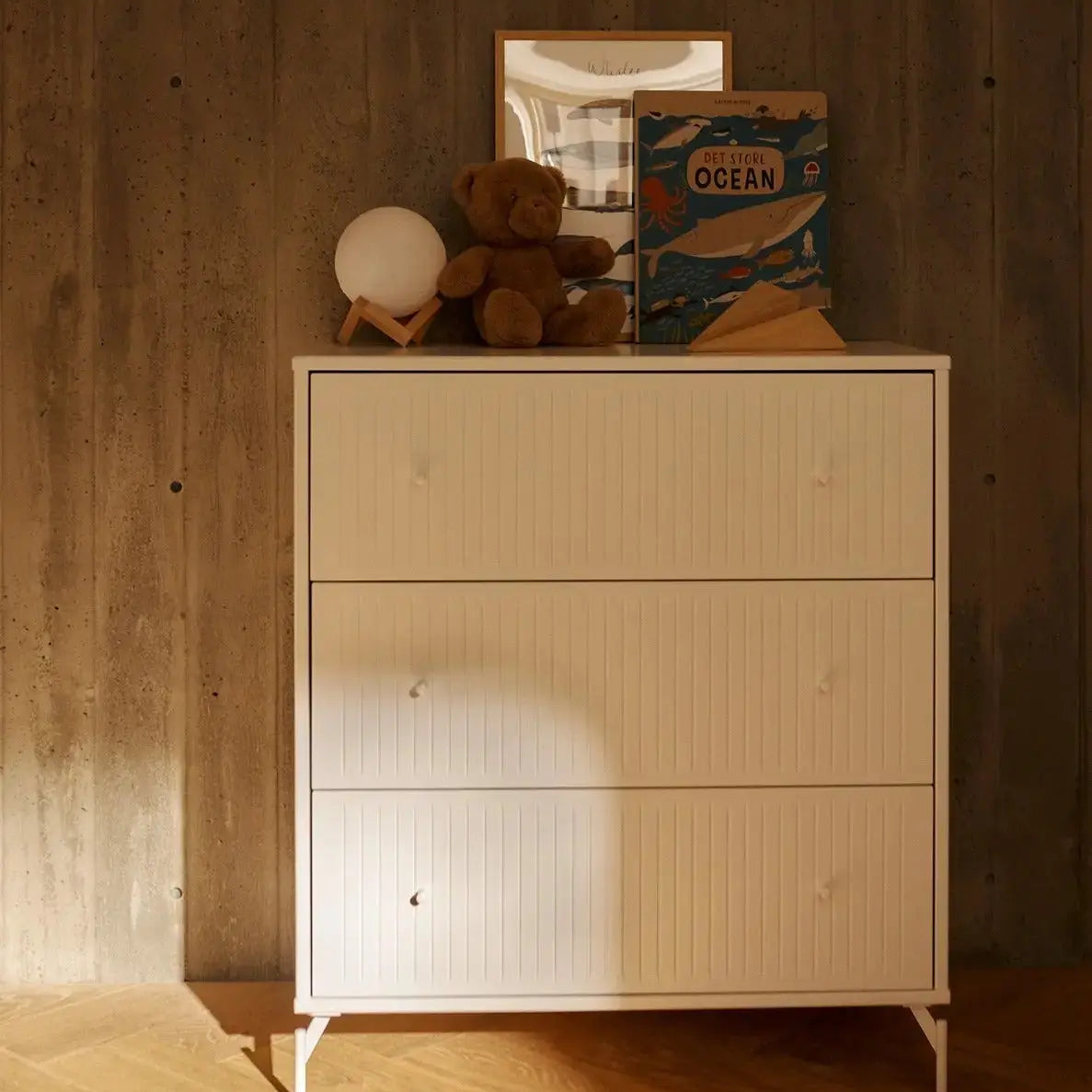 SAGA Chest, 3 drawer, White with Grooves CHEST ACTIVE flexa-com.myshopify.com