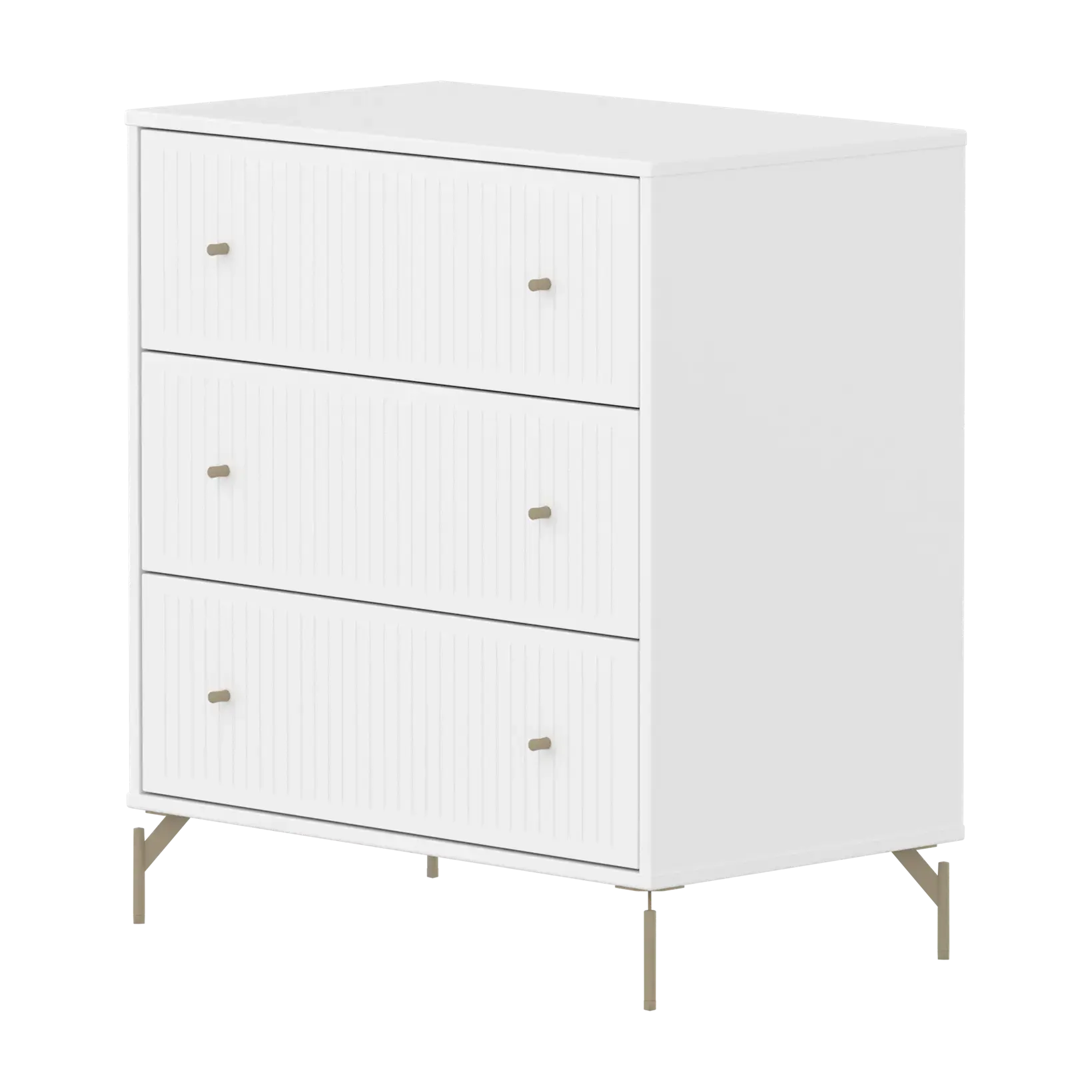 SAGA Chest, 3 drawer, White with Grooves CHEST ACTIVE flexa-com.myshopify.com