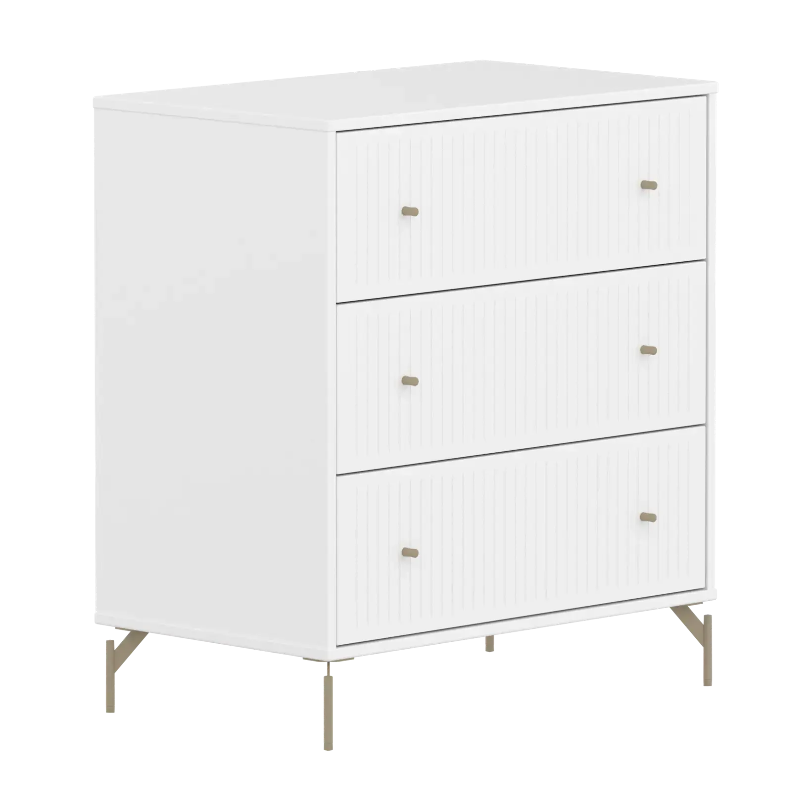 SAGA Chest, 3 drawer, White with Grooves CHEST ACTIVE flexa-com.myshopify.com