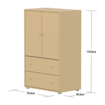 SAGA Cupboard, 2 door & 2 drawer, Sand CUPBOARD ACTIVE flexa-com.myshopify.com