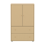 SAGA Cupboard, 2 door & 2 drawer, Sand with grooves CUPBOARD ACTIVE flexa-com.myshopify.com