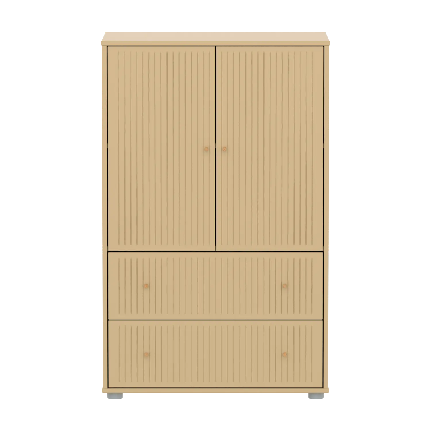 SAGA Cupboard, 2 door & 2 drawer, Sand with grooves CUPBOARD ACTIVE flexa-com.myshopify.com