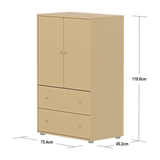 SAGA Cupboard, 2 door & 2 drawer, Sand with grooves CUPBOARD ACTIVE flexa-com.myshopify.com