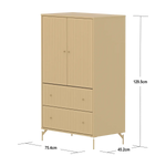 SAGA Cupboard, 2 door & 2 drawer, Sand with grooves CUPBOARD ACTIVE flexa-com.myshopify.com