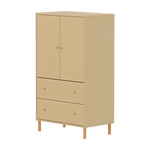 SAGA Cupboard, 2 door & 2 drawer, Sand with grooves CUPBOARD ACTIVE flexa-com.myshopify.com