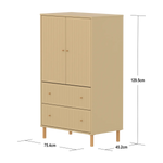 SAGA Cupboard, 2 door & 2 drawer, Sand with grooves CUPBOARD ACTIVE flexa-com.myshopify.com