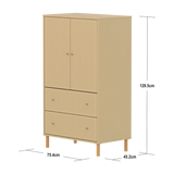 SAGA Cupboard, 2 door & 2 drawer, Sand with grooves CUPBOARD ACTIVE flexa-com.myshopify.com