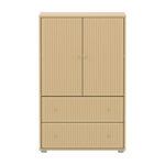 SAGA Cupboard, 2 door & 2 drawer, Sand with grooves CUPBOARD ACTIVE flexa-com.myshopify.com