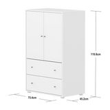 SAGA Cupboard, 2 door & 2 drawer, White CUPBOARD ACTIVE flexa-com.myshopify.com