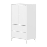 SAGA Cupboard, 2 door & 2 drawer, White with grooves CUPBOARD ACTIVE flexa-com.myshopify.com