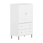 SAGA Cupboard, 2 door & 2 drawer, White with grooves CUPBOARD ACTIVE flexa-com.myshopify.com