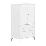 SAGA Cupboard, 2 door & 2 drawer, White with grooves CUPBOARD ACTIVE flexa-com.myshopify.com