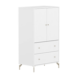 SAGA Cupboard, 2 door & 2 drawer, White with grooves CUPBOARD ACTIVE flexa-com.myshopify.com
