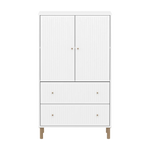 SAGA Cupboard, 2 door & 2 drawer, White with grooves CUPBOARD ACTIVE flexa-com.myshopify.com