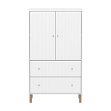 SAGA Cupboard, 2 door & 2 drawer, White with grooves CUPBOARD ACTIVE flexa-com.myshopify.com
