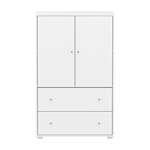 SAGA Cupboard, 2 door & 2 drawer, White with grooves CUPBOARD ACTIVE flexa-com.myshopify.com