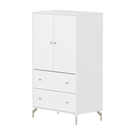 SAGA Cupboard, 2 door & 2 drawer, White with grooves CUPBOARD ACTIVE flexa-com.myshopify.com