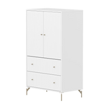 SAGA Cupboard, 2 door & 2 drawer, White with grooves CUPBOARD ACTIVE flexa-com.myshopify.com