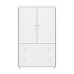 SAGA Cupboard, 2 door & 2 drawer, White with grooves CUPBOARD ACTIVE flexa-com.myshopify.com