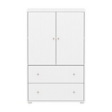 SAGA Cupboard, 2 door & 2 drawer, White with grooves CUPBOARD ACTIVE flexa-com.myshopify.com