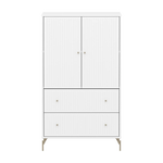 SAGA Cupboard, 2 door & 2 drawer, White with grooves CUPBOARD ACTIVE flexa-com.myshopify.com