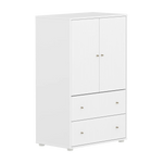 SAGA Cupboard, 2 door & 2 drawer, White with grooves CUPBOARD ACTIVE flexa-com.myshopify.com