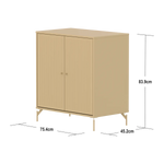 SAGA Cupboard, 2 doors, Sand with grooves CUPBOARD ACTIVE flexa-com.myshopify.com