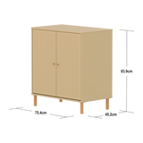 SAGA Cupboard, 2 doors, Sand with grooves CUPBOARD ACTIVE flexa-com.myshopify.com