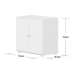 SAGA Cupboard, 2 doors, White with grooves CUPBOARD ACTIVE flexa-com.myshopify.com