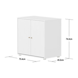 SAGA Cupboard, 2 doors, White with grooves CUPBOARD ACTIVE flexa-com.myshopify.com