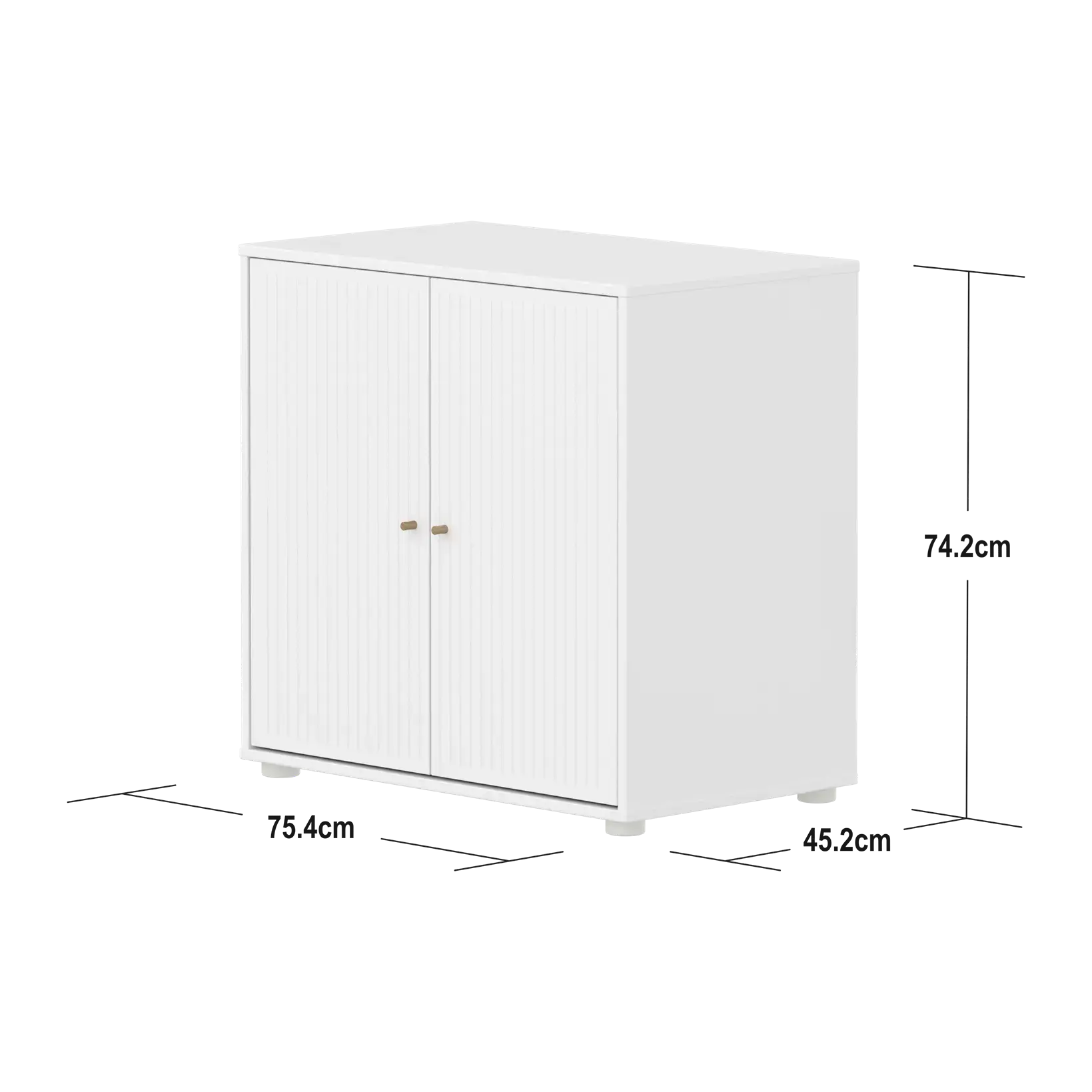 SAGA Cupboard, 2 doors, White with grooves CUPBOARD ACTIVE flexa-com.myshopify.com