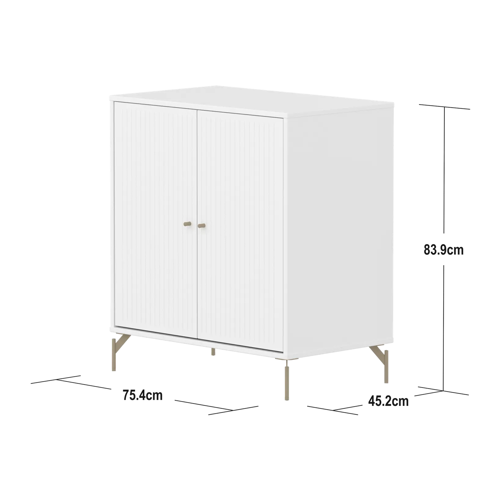 SAGA Cupboard, 2 doors, White with grooves CUPBOARD ACTIVE flexa-com.myshopify.com